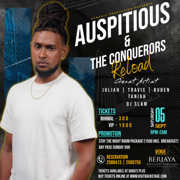 Poster Auspitious & The Conquerors Reload